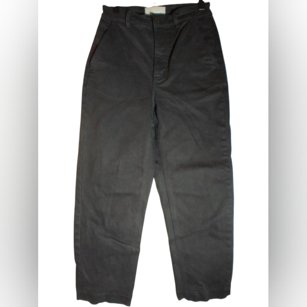 Everlane Womens Black Cropped Straight Denim Jean  Western Wide Leg
